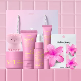 LAIKOU 5 Em 1 Glow Up Skincare Set Para Mulheres Cuidados Com A Pele Radiante Fórmula Macia E Sem Fragrância em Oferta na Shopee