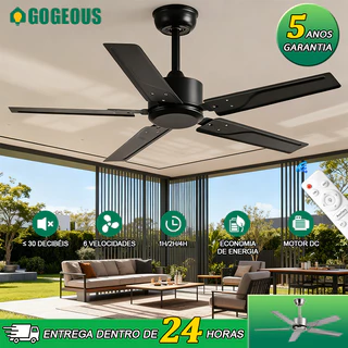 Ventilador De Teto Potente De 48W Com Controle Remoto Silencioso Potente Econômico 6 Velocidades De Vento em Oferta na Shopee