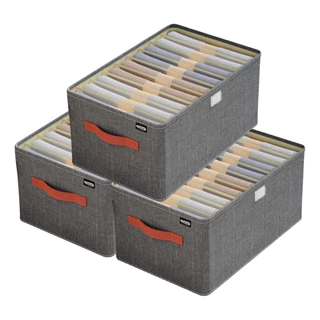 7 grade caixa de armazenamento de separação de tecido guarda-roupa caixa de armazenamento de classificação de roupas em Oferta na Shopee