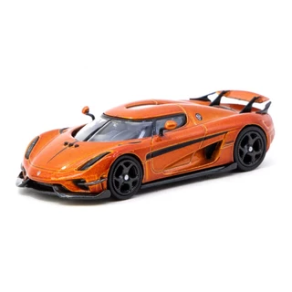Tarmac Works T64G-TL017-OR 1/64 Koenigseg Reera Laranja Metálico Preto Listras Diecast Escala Modelo Carro