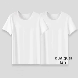 Kit De 2 Camisetas Masculinas Grandes , Camisa Solta Streetwear Com Gola Alta