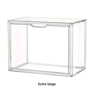 Caixa Organizadora de Livros Acrílico Grande Capacidade Transparente com Tampa | Exibição e Proteção Contra Poeira em Oferta na Shopee