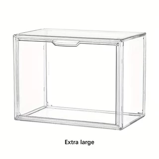 Caixa Organizadora de Livros Acrílico Grande Capacidade Transparente com Tampa | Exibição e Proteção Contra Poeira em Oferta na Shopee