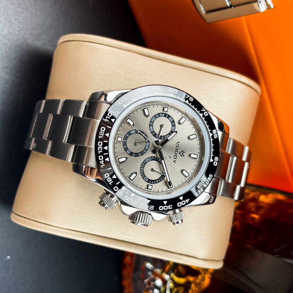 Moda clássica Daytona estilo multifuncional luminoso à prova d'água relógio masculino automático