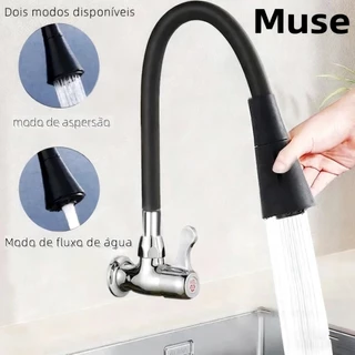 Torneira De Cozinha Montada Na Parede , Água Fria , Alça Única , 2 Modos , Torneiras , Montagem