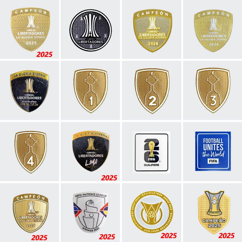 Corinthians Emblema de futebol Palmeiras Patch de futebol 2025-26 Santos Champion Honor Patch Argentina