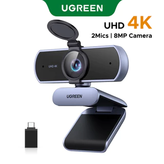 Webcam UGREEN 4K Para PC Ultra HD 1080P 60FPS Câmera Web Com Microfone , Capa De Privacidade , 70 ° Fov , PDAF Autofoco em Oferta na Shopee