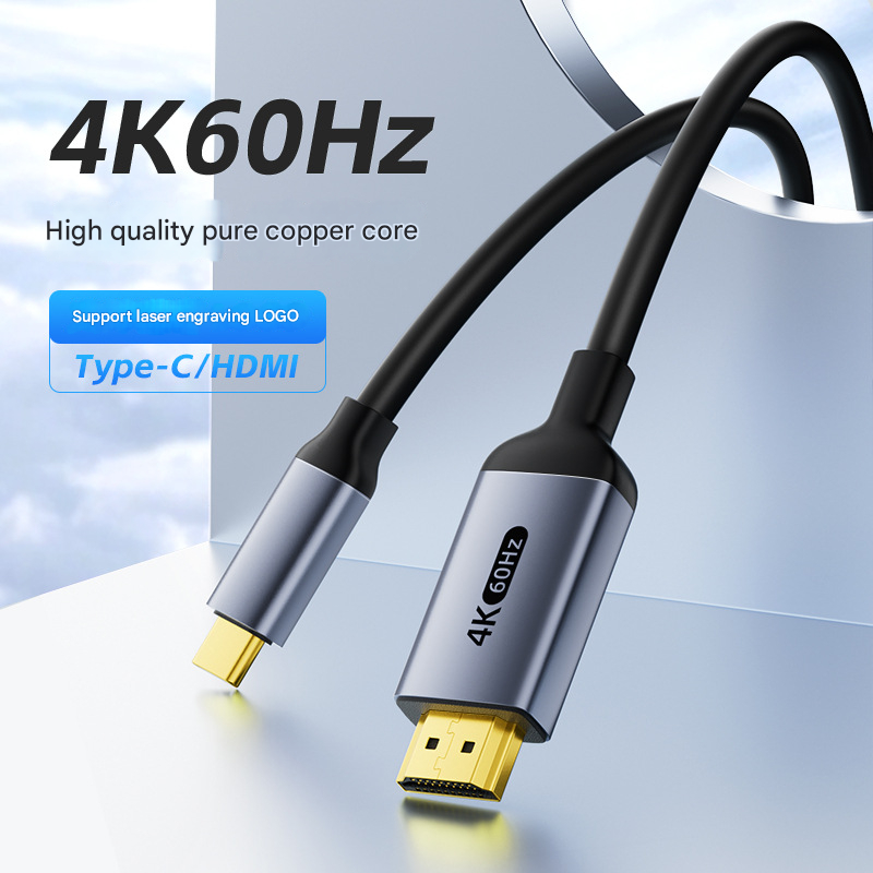 Cabo USB-C para HDMI Adaptador conversor de alta velocidade 4K60Hz/30Hz ...