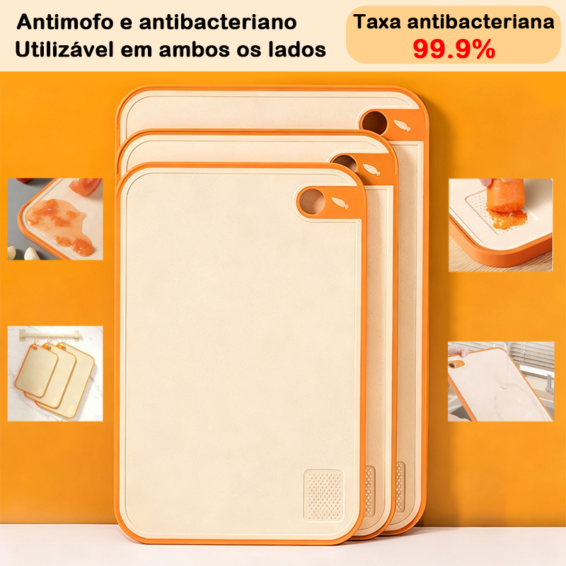 Tábua de Corte Multiuso Antibacteriana À Prova De Mofo Pode Ser Pendurado Ingredientes Naturais Material Espessado | Shopee Brasil
