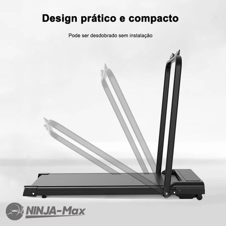 NINJA Max Esteira Dobrável Doméstica Até 120kg Silenciosa E Compacta Para Uso Doméstico 127V 220V