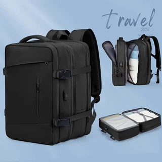 Mochila De Viagem USB Masculina E Feminina À Prova D'água Reforçada Expansível Para Laptop De Negócios