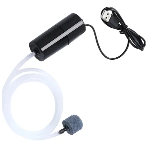 Bomba De Oxigênio/Ar Compressor Filtro USB Portátil Para Aquario De Peixes 12v Silencioso