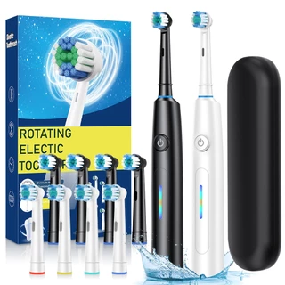 Escova de Dentes Elétrica Rotativa com 4 Cabeças de Substituição