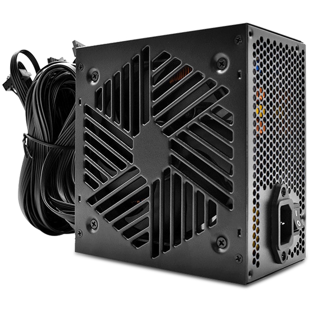 Fonte de alimentação para computador certificada 800W 80 Plus, preta