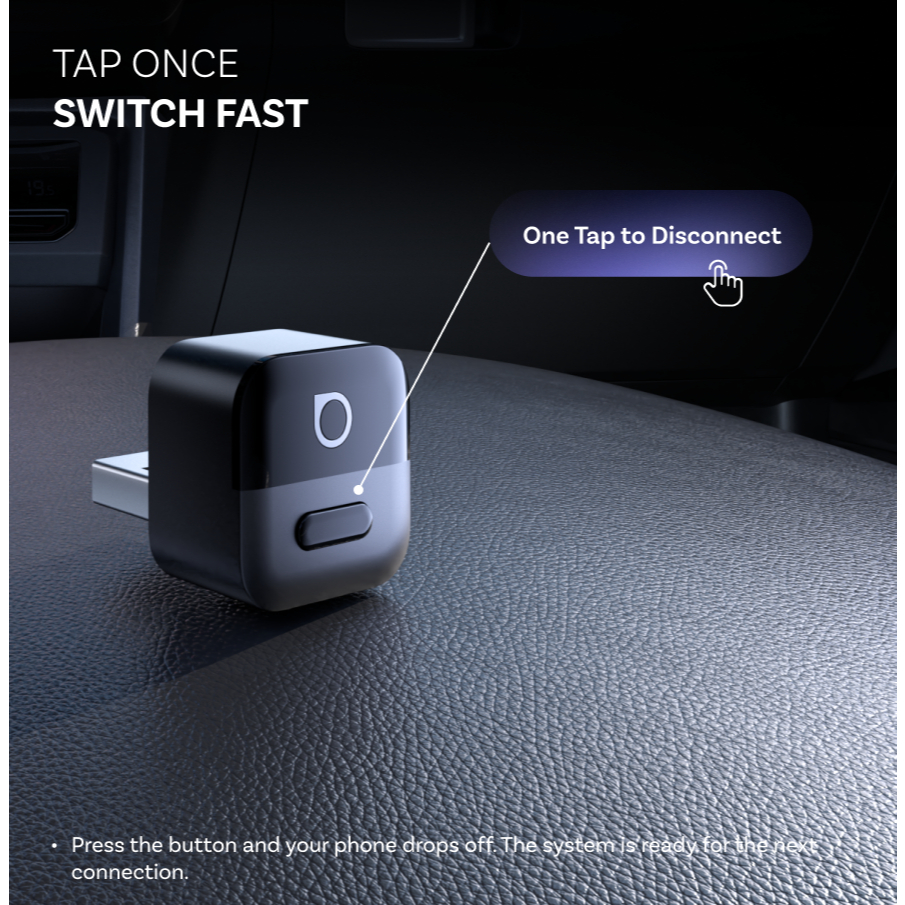 OTTOCAST Mini Pico 3.0 Cube 2 Em 1 Com Fio Para CarPlay Sem