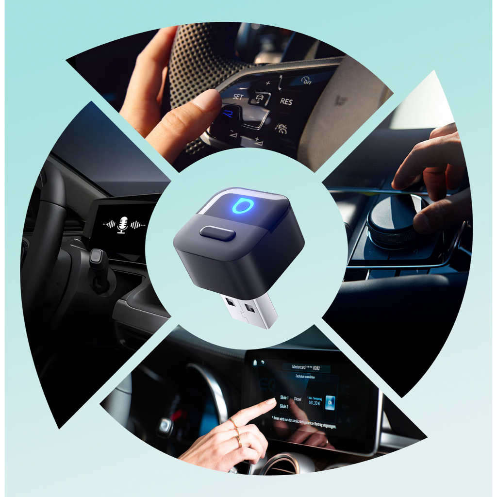 OTTOCAST Mini Pico 3.0 Cube 2 Em 1 Com Fio Para CarPlay Sem