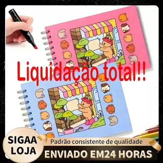 Livro De Colorir Hidrográfico | Capa Dura | 50 Páginas De Desenhos Em Folha A5 |Alivie o Estresse e Solte Sua Criativida em Oferta na Shopee