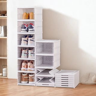 Haosin 6 Níveis Caixa Organizadora Sapatos Transparente Empilhável à Prova de Poeira em Oferta na Shopee