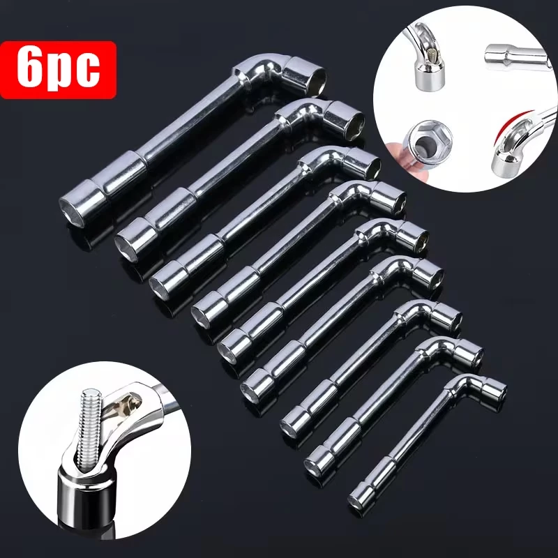 Conjunto De 6 Peças Através Da Chave De Biela Oca Com Furo 8 10 12 13 14 17mm