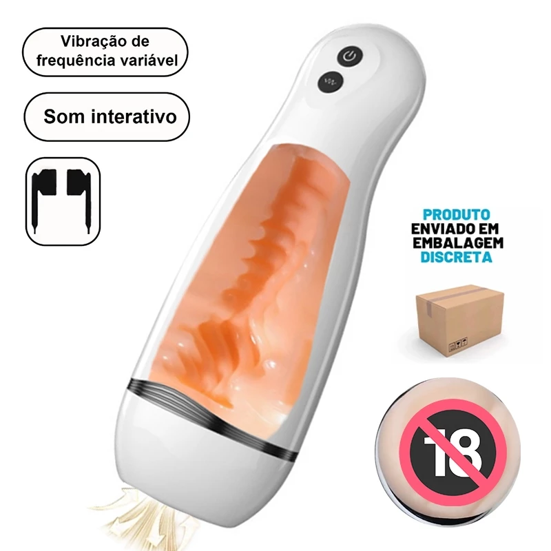 Descripción** Masturbador masculino con diseño en formato de linterna, ideal para una experiencia anal discreta, estimulante y versátil, equipado con vibración multivelocidade.