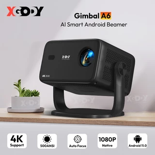Projetor XGODY Gimbal A6 500ANSI Correção Inteligente Android 11 Alto-Falante Embutido Foco Automático em Oferta na Shopee