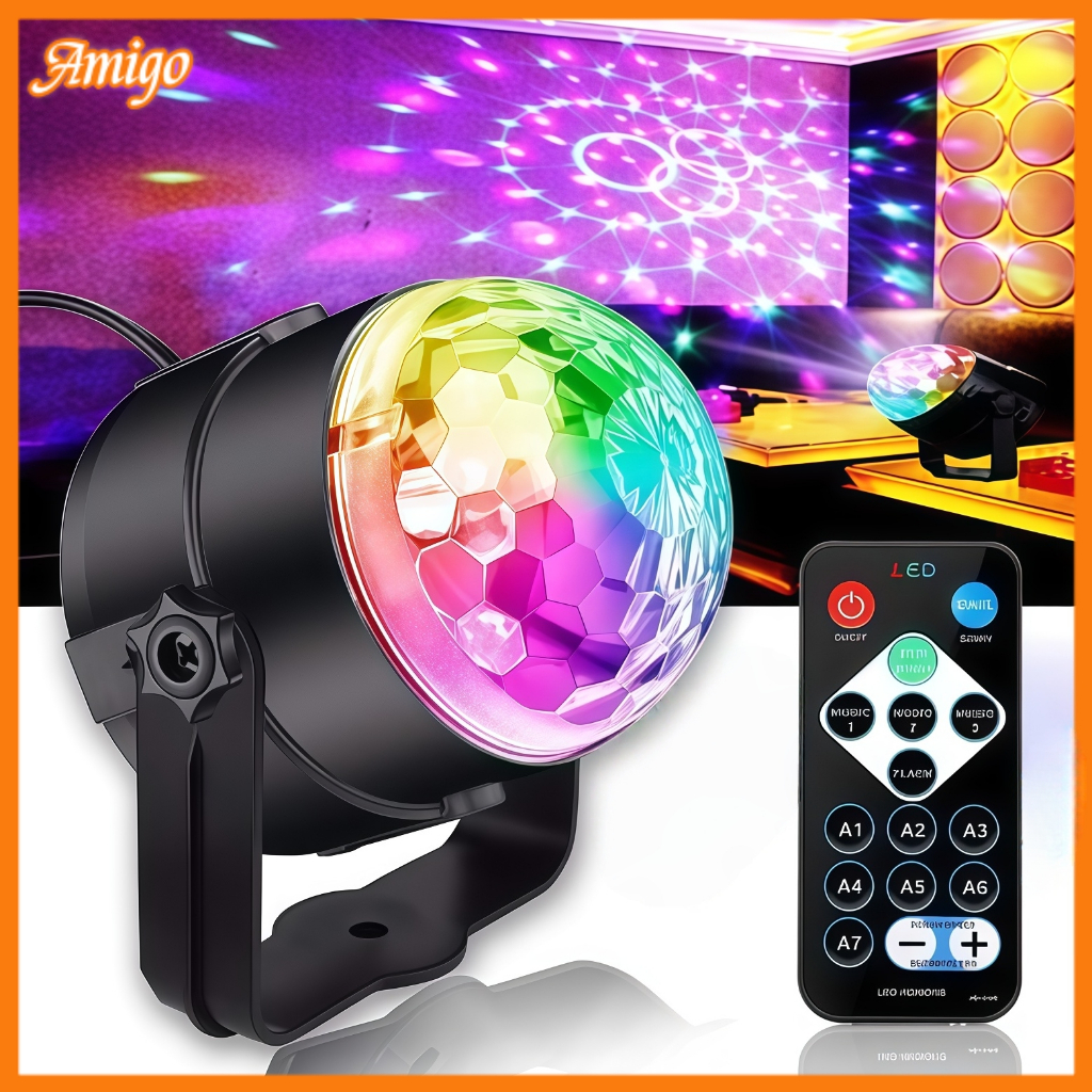 Globo de Luz LED RGB - Sensor de Som, USB, Controle Remoto - Para ...
