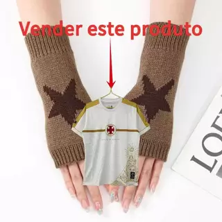 Mulheres Malha Quente Meia Luvas Outono Inverno Sem Dedos