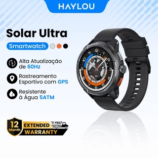 [New] Haylou Solar Ultra GPS 1.6"AMOLED 60Hz Display SmartWatch 5ATM 22Dias Bateria Relógio Inteligente À Prova D'água em Oferta na Shopee
