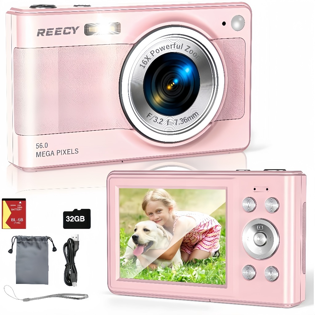 Câmera Digital REECY 56MP HD 1080P | Tela 2.88