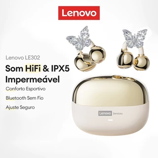 Lenovo LE302 Fones De Ouvido Bluetooth IPX5 À Prova D'água HIFI Qualidade De Som Confortável Durante O Exercício em Oferta na Shopee