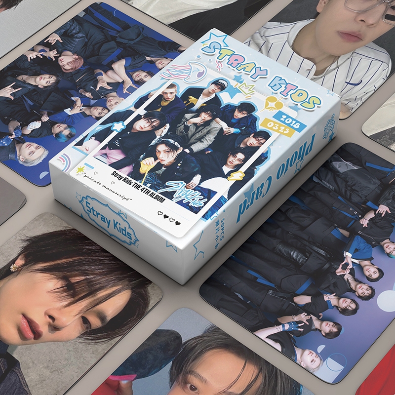 50 Pçs/Caixa Stray kids Photocards Cartão Laser Seungmin ChangBin