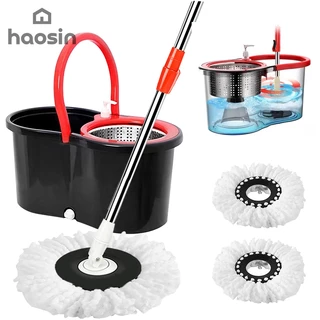 haosin mop Esfregão Giratório Centrífuga Profissional 14L - Com Rodas, Balde e Haste Reforçada em Oferta na Shopee