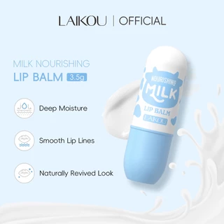LAIKOU Milk Nourishing Lip Balm-Umidade Sedosa , Suave E De Longa Duração Com Manteiga De Karité Ácido Hialurônico em Oferta na Shopee