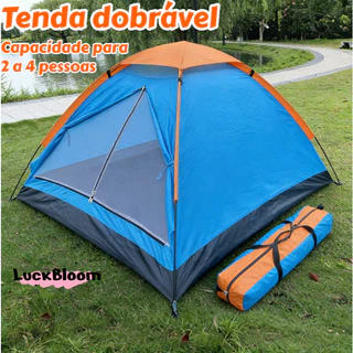 Barraca Iglu 3-4 Pessoas Acampamento Camping Lazer Impermeável Cor Azul/amarelo em Oferta na Shopee