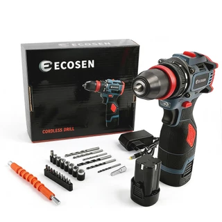 Parafusadeira elétrica 2 Bateriascom furadeira de lítio 2 em 1 de 16,8 V e torque de 45 Nm com motor sem escova 2 Bater