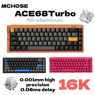 MCHOSE Ace68 Turbo 16k Interruptor Magnético Teclado Liga De Alumínio 0.001mm E-Sports Ergonomia Baixo Atraso Teclados G