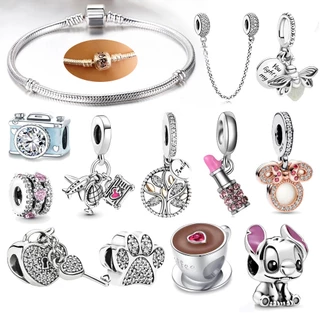 Pulseira Berloque de Prata 925 Charme Pingente Firefly Brilhante Na Lâmpada Fluorescência Bijuterias