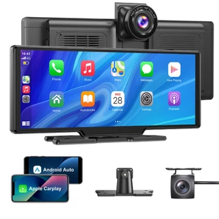 ESSGOO 10.26 Polegadas Sem Fio CarPlay Android Auto Car Radio Multimídia Leitor De Vídeo Portátil Touchscreen Câmeras Du em Oferta na Shopee