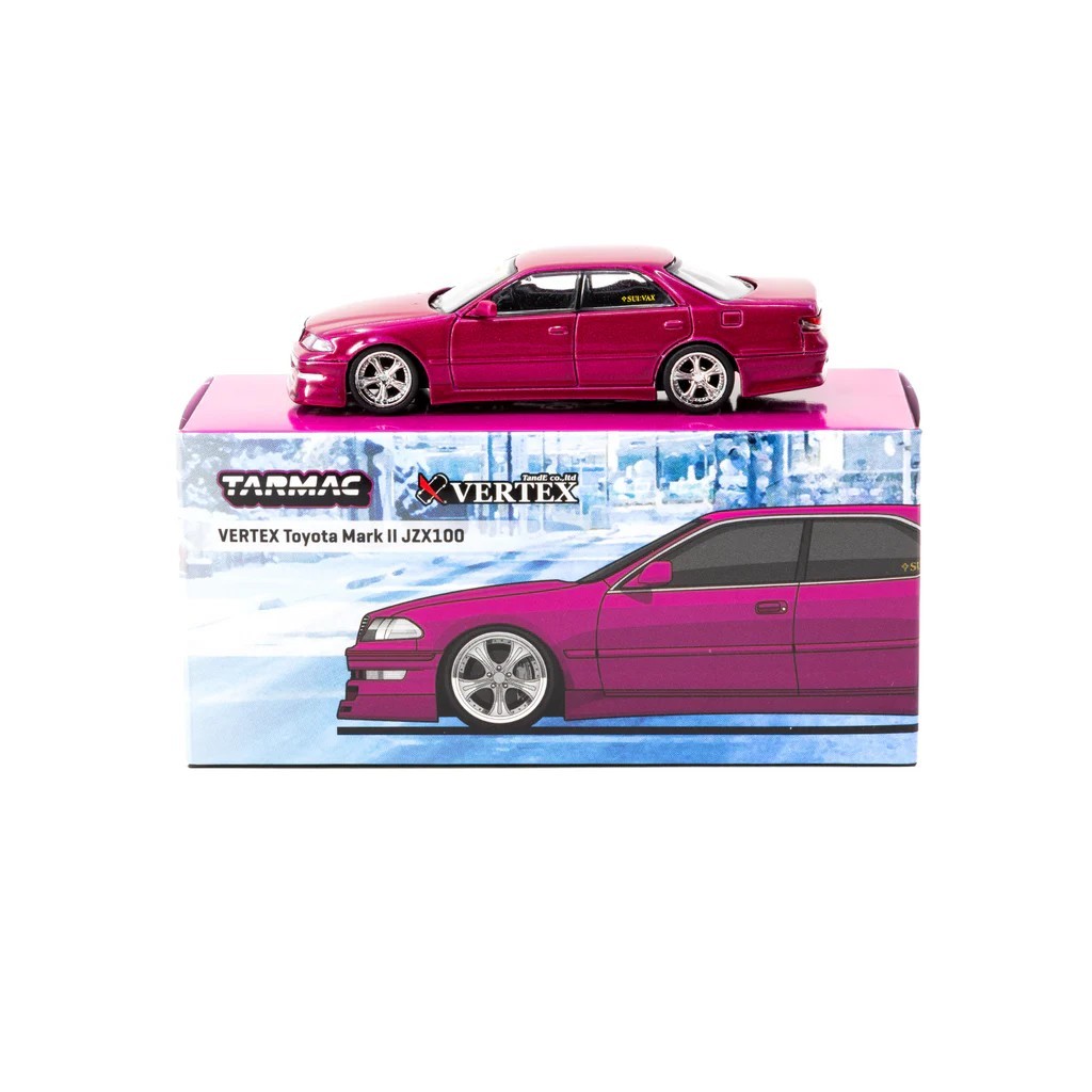 Tarmac Works T64G-024-RE 1/64 VERTEX Toyota Mark II JZX100 Carro