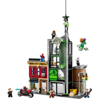 808 Unidades | Marvel Homem-Aranha vs . Oscorp Building Blocks Brinquedos Educativos Compatível Com Lego Gifts Para Cria