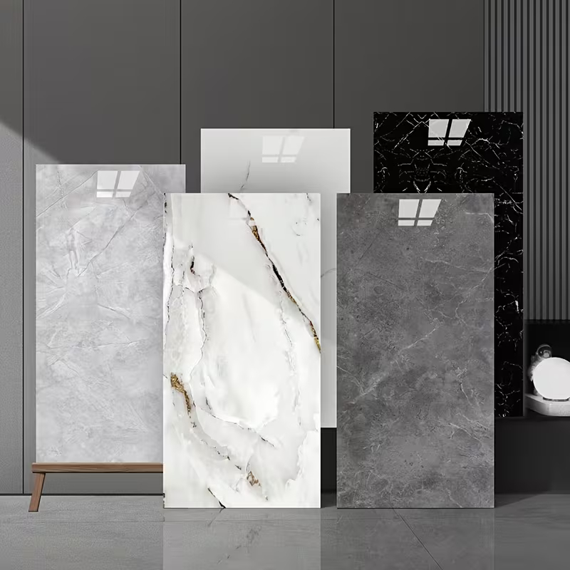 Kit 10 Placas Mármore Vinílico Adesivo 60x30 Parede Decoração Lavável