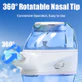 Dispositivo Elétrico De Enxágue Nasal 360 ° Limpador De Sinusite Portátil Giratório De Cabeça Dupla Para Recuperação Aut