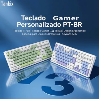 Teclado Para Jogos Retroiluminado De 111 Teclas-Layout Português, Design Ergonômico, Responsivo