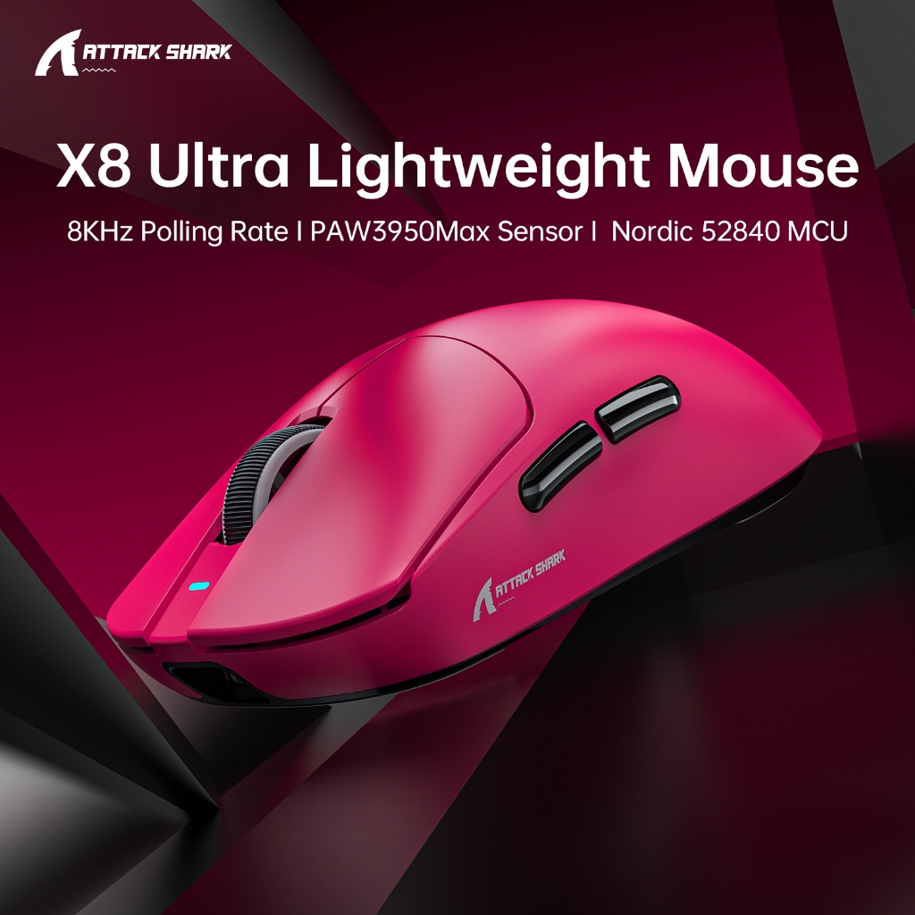 Mouse Para Jogos Sem Fio ATTACK SHARK X8 Ultra 8KHz | Nórdico