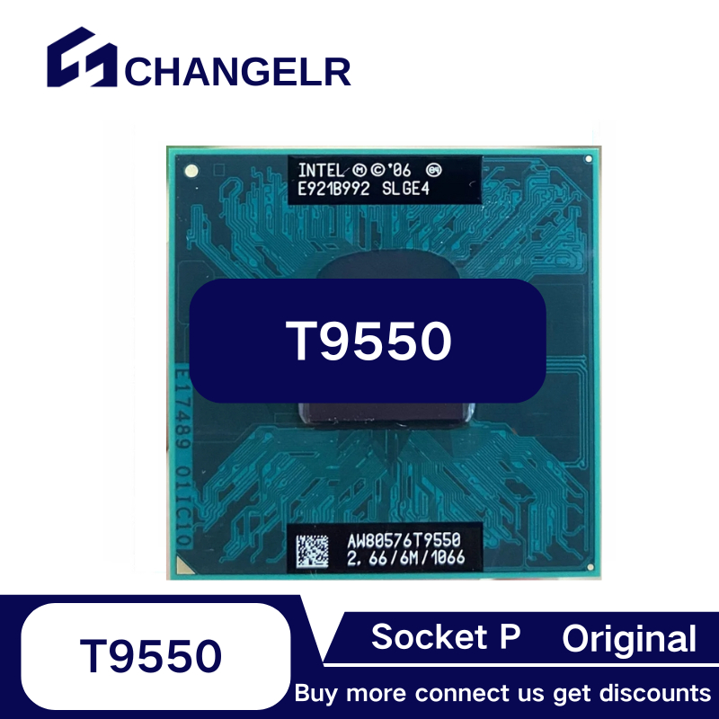 Core 2 Duo T9550 SLGE4 2.6 GHz Processador De Laptop CPU De Rosca Dupla ...