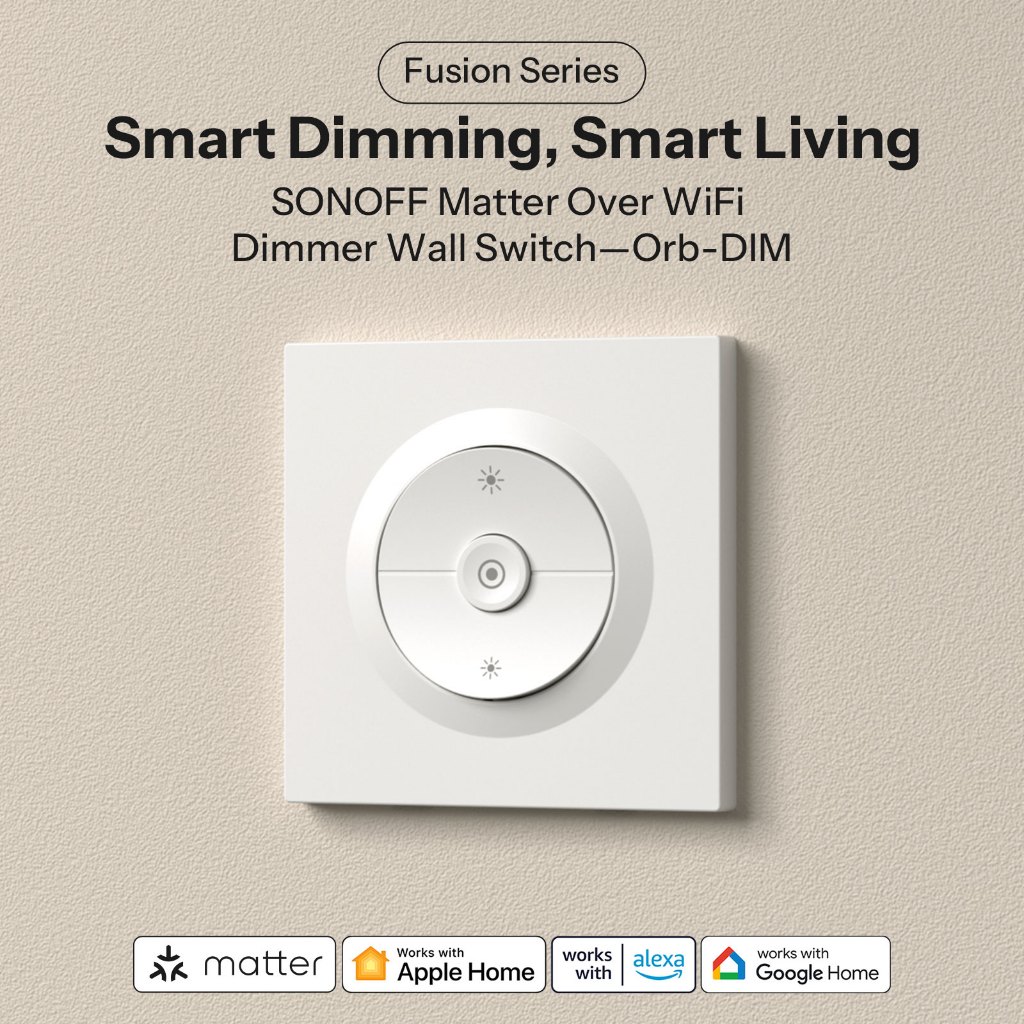 SONOFF Orb-DIM, Matter-compatibele Slimme Dimschakelaar, 2.4GHz WiFi