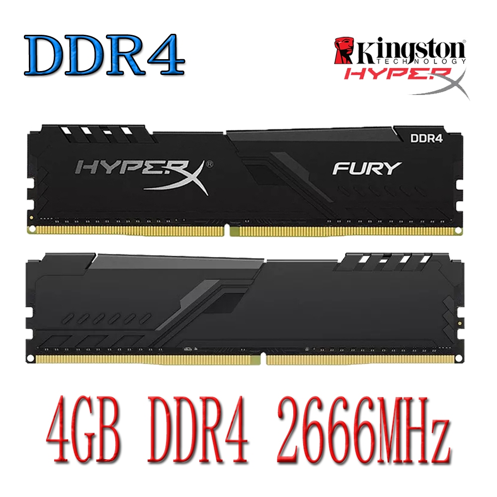 Kingston HyperX Fury DDR4 PC RAM 4 Gb DDR4 2666 Mhz HX426C16FB/4