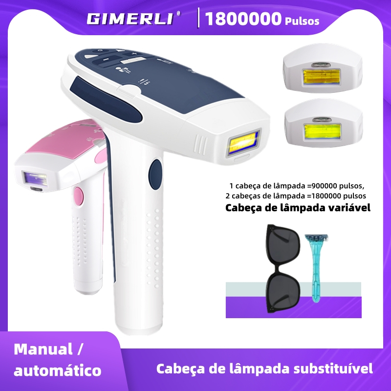 depilador a laser definitivo IPL Permanente Elétrico Para Depilação Indolor Rosto Corpo 1800000 Pulsos em Oferta na Shopee