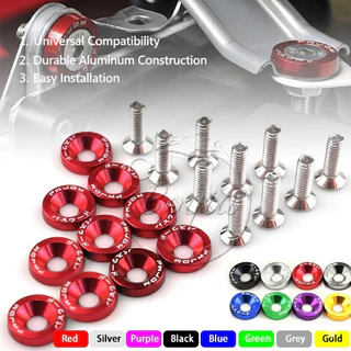 Fender Conjunto De Arruelas E Parafusos De Pára-Choque De Alumínio M6 JDM Com 10 Pacotes Para Todas As Estações Honda Ci em Oferta na Shopee