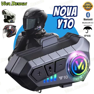 Y10 Motocicleta Sem Fio Bluetooth 5.3 Fone de Ouvido Capacete Intercom Kit de Chamadas Mãos Livres À Prova D'Água em Oferta na Shopee